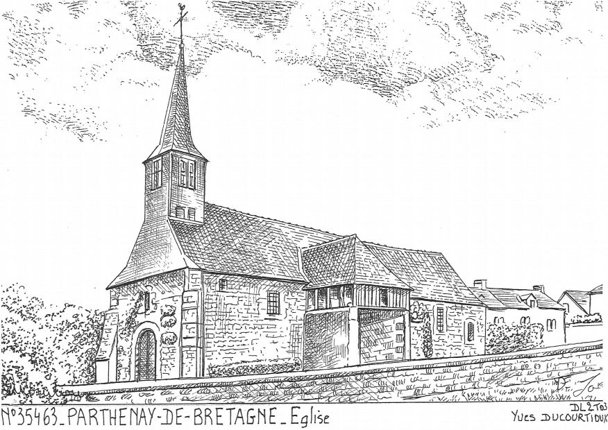 N 35463 - PARTHENAY DE BRETAGNE - église